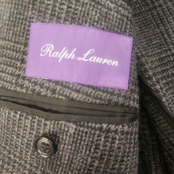 NEW Ralph Lauren Purple Label Blazer 46 R Hadley Hand Tailored Plaid Wool Jacket - Picture 7 of 16